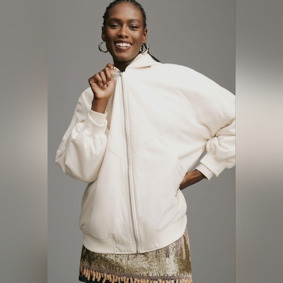 Anthropologie Jackets & Blazers - Anthropologie NWT Oversized Bomber Jacket | Cream | $138 | No Longer Sold